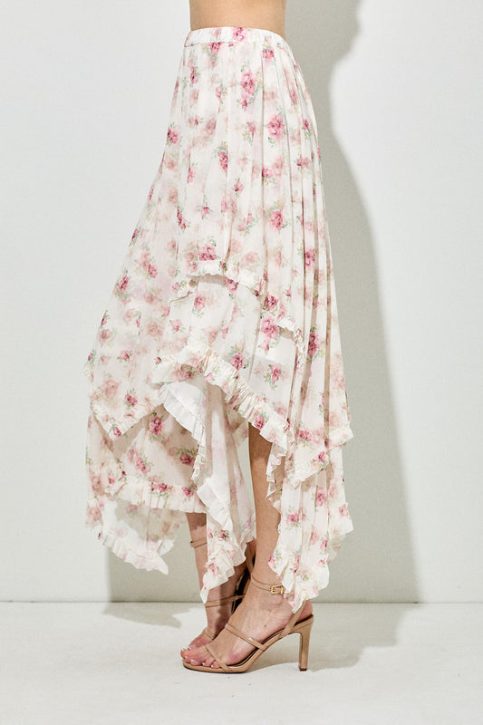 Slant of Dusk Midi Skirt