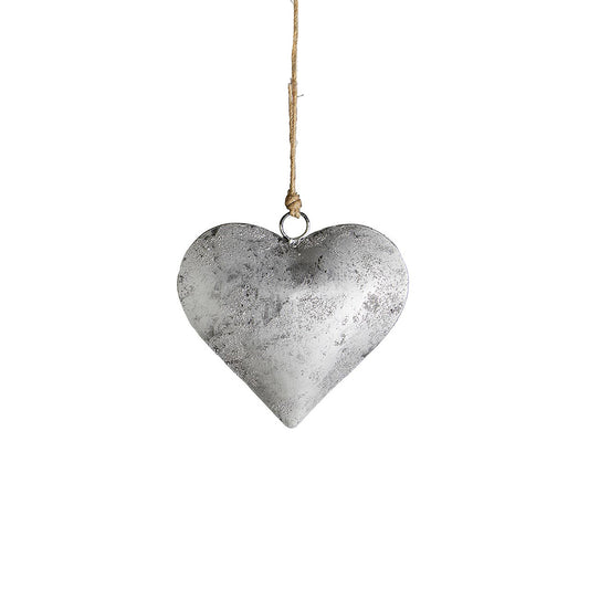 Silver Antique Heart