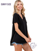 Curvy In the Sunlight V-Neck Top
