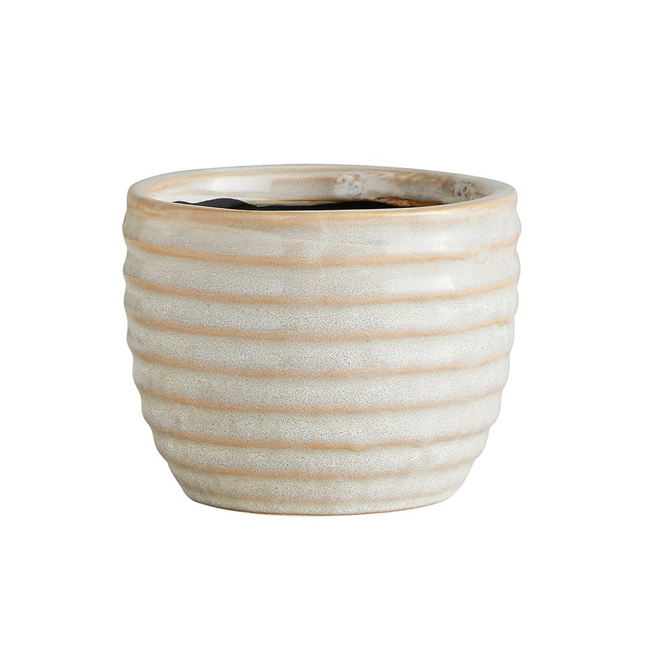 Striped Ceramic Pot