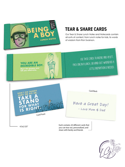 Being a Boy Lunch Notes