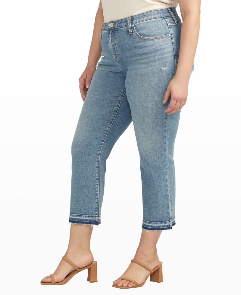 Curvy Lou Mid Rise Cropped Bootcut by Silver Jeans