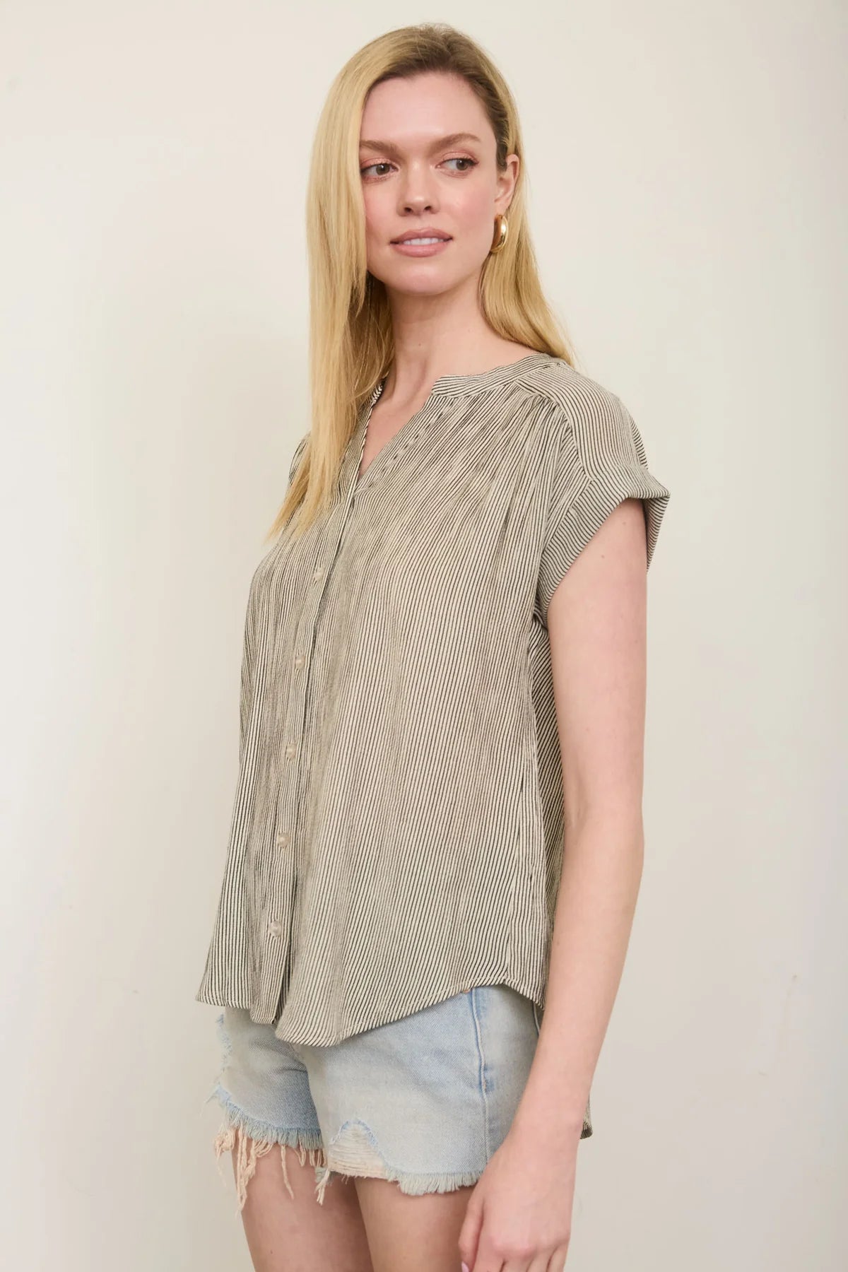 City Stripe Button-Up
