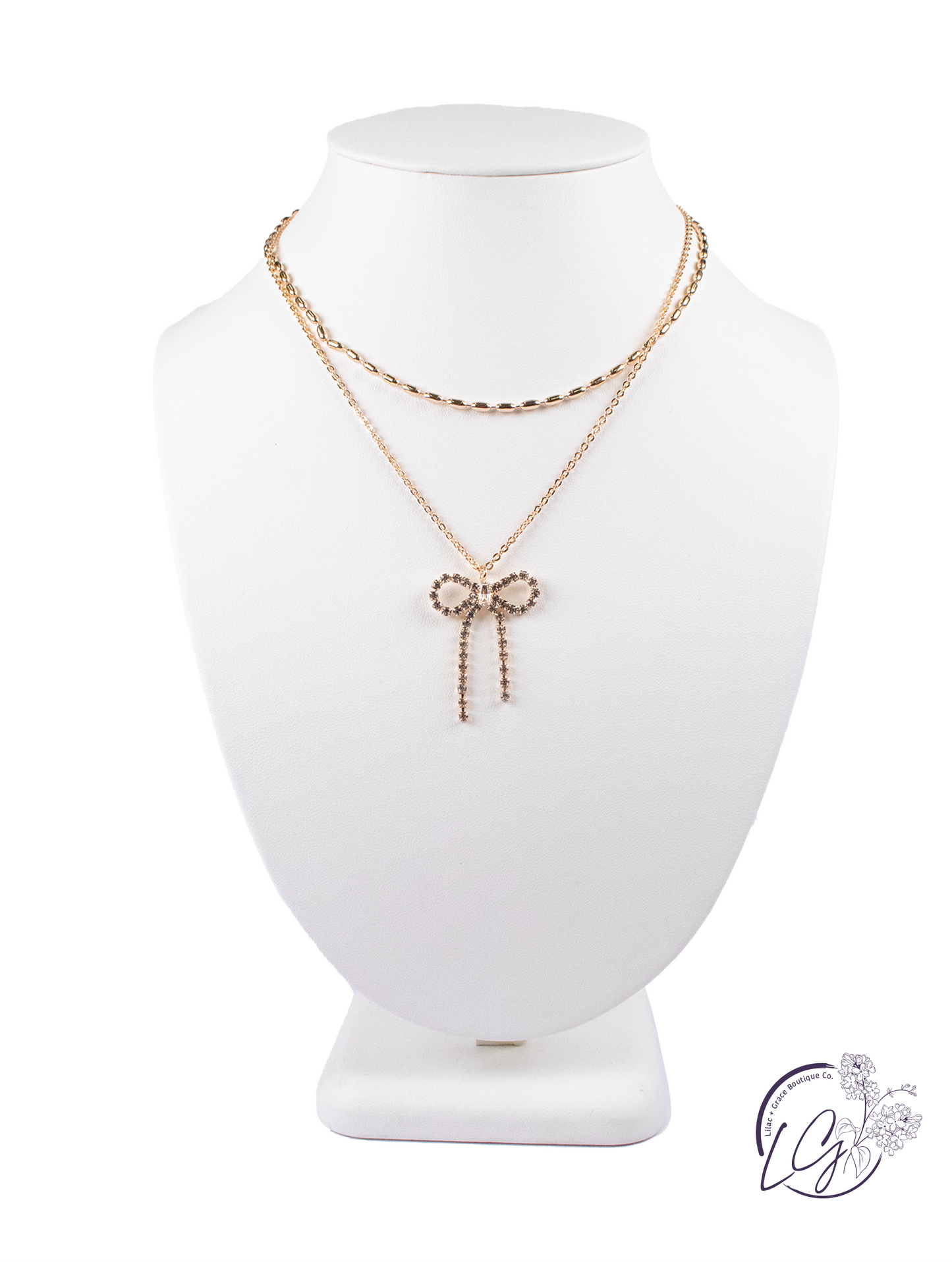 Dazzling Bow Necklace
