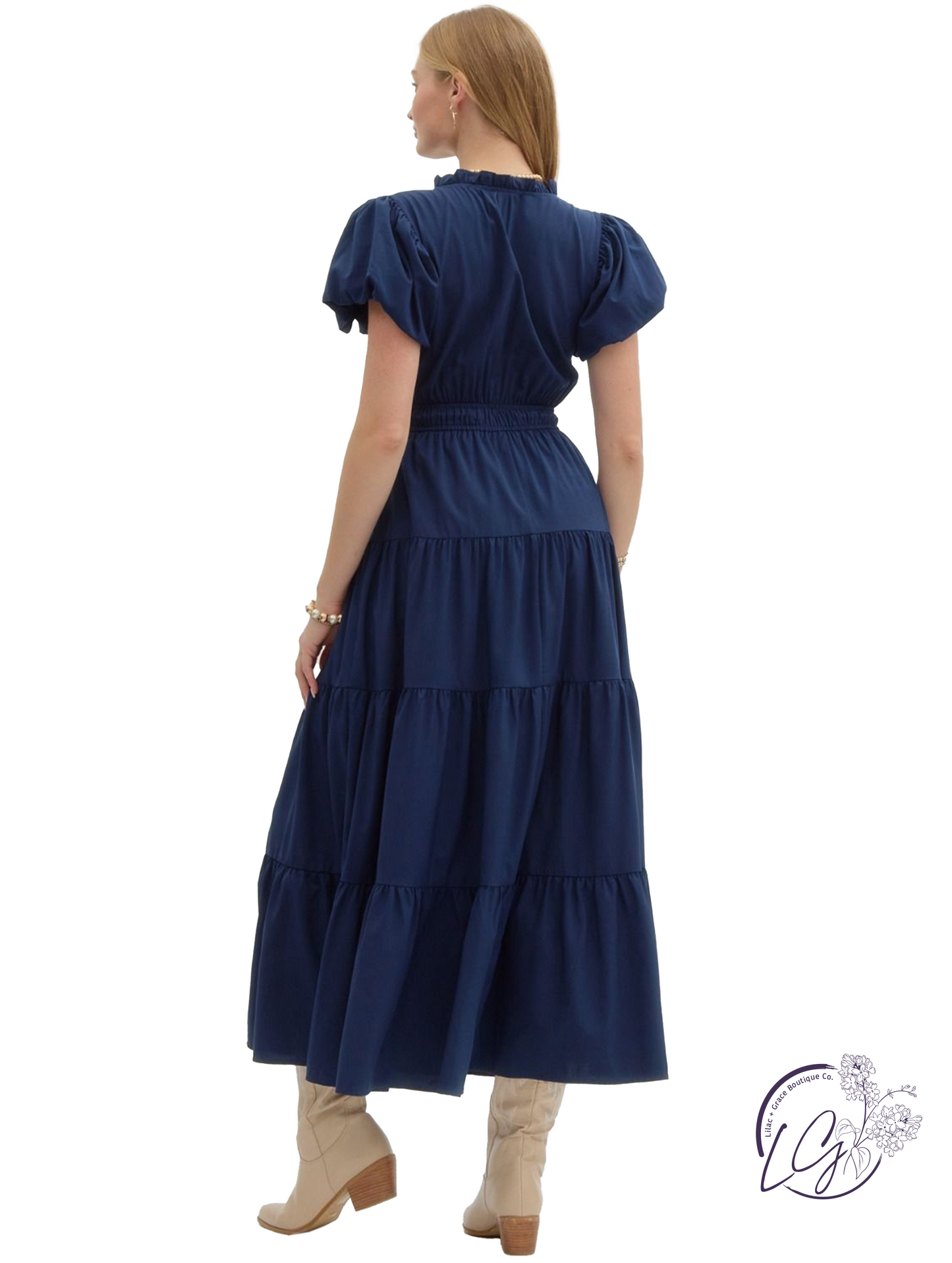 Held In Haze Midi Dress