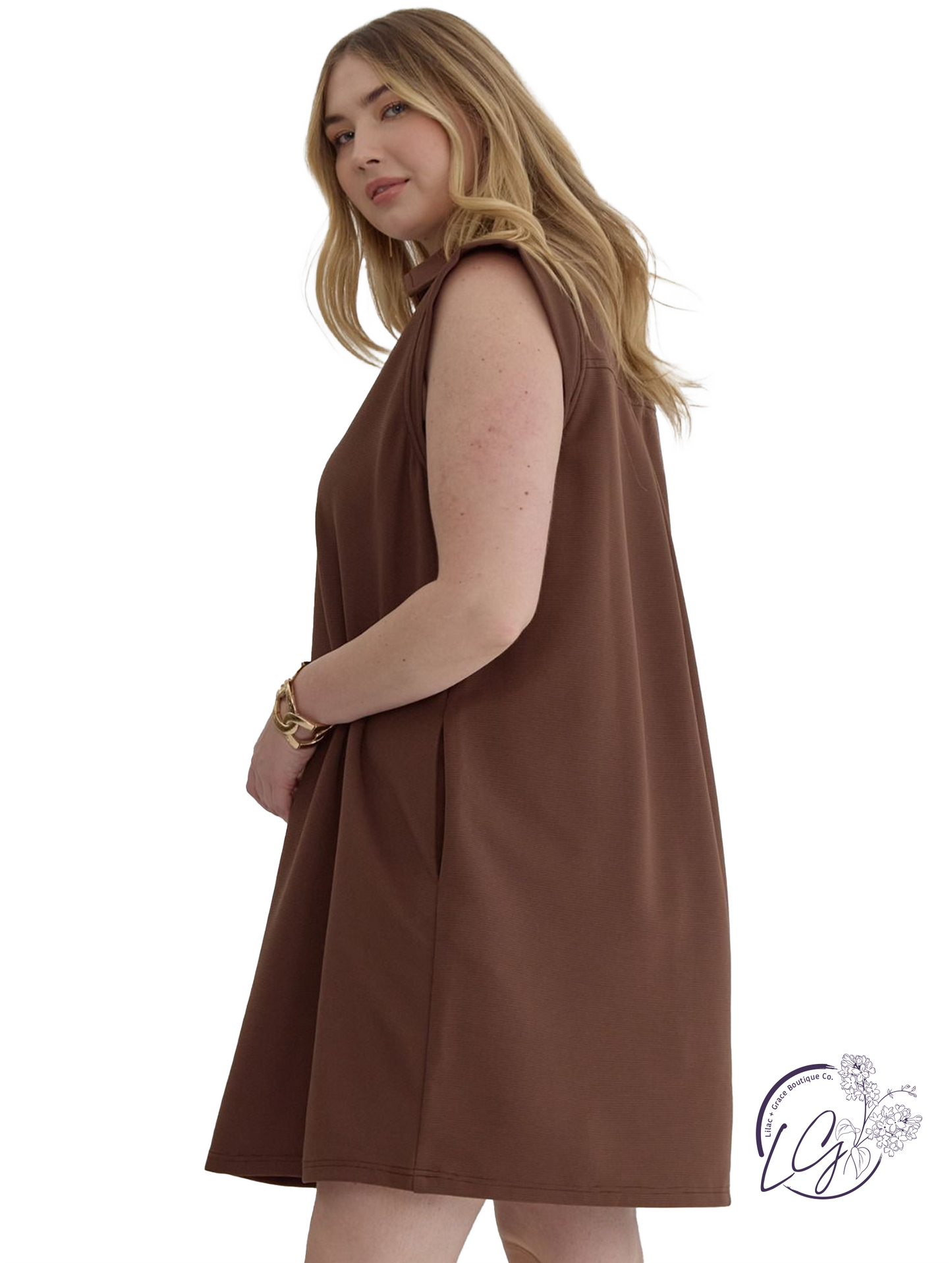 Curvy Rivets And Tide Mini Dress