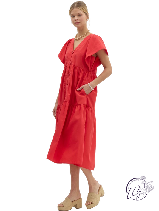 Windswept Midi Dress