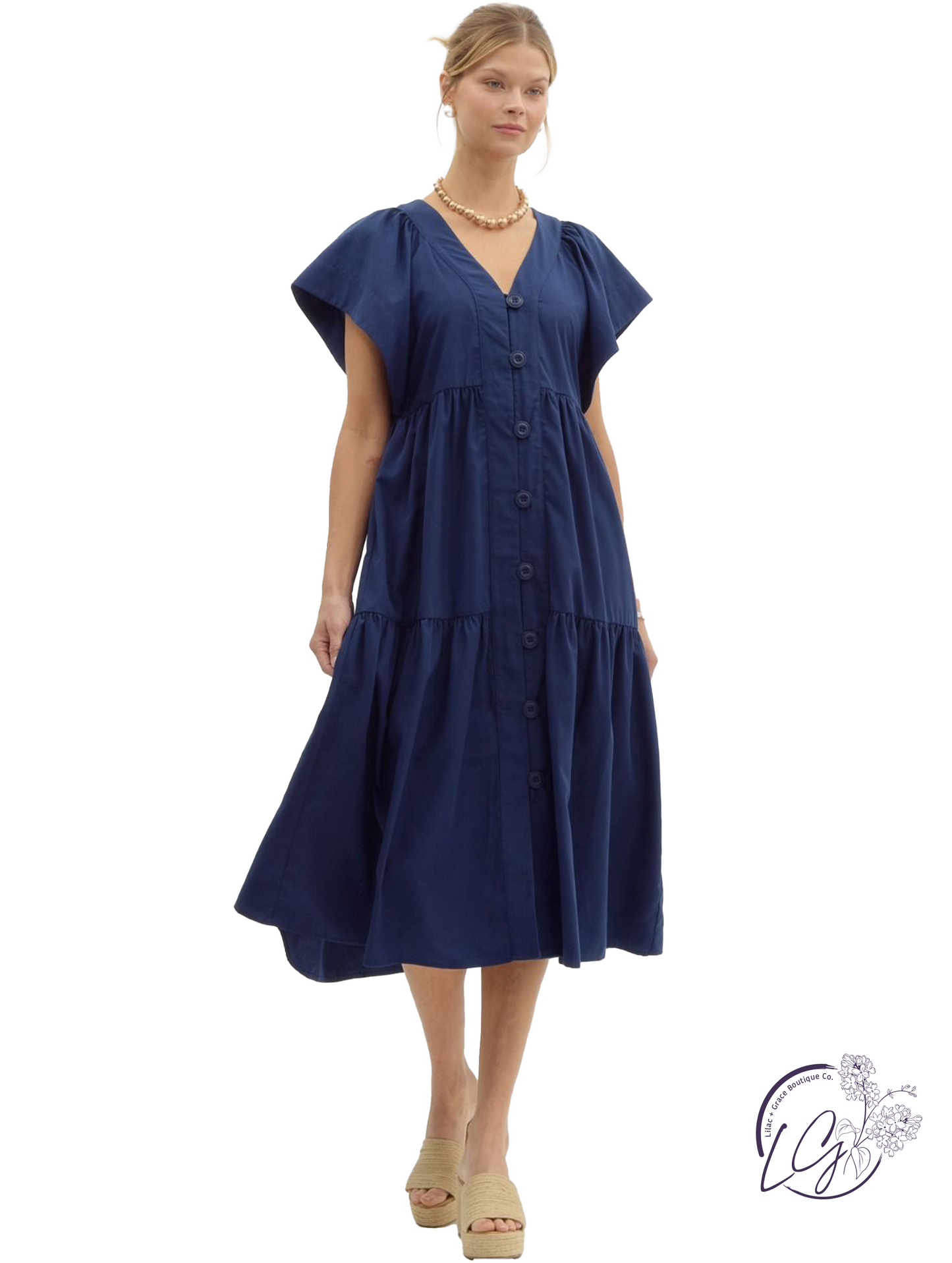 Windswept Midi Dress