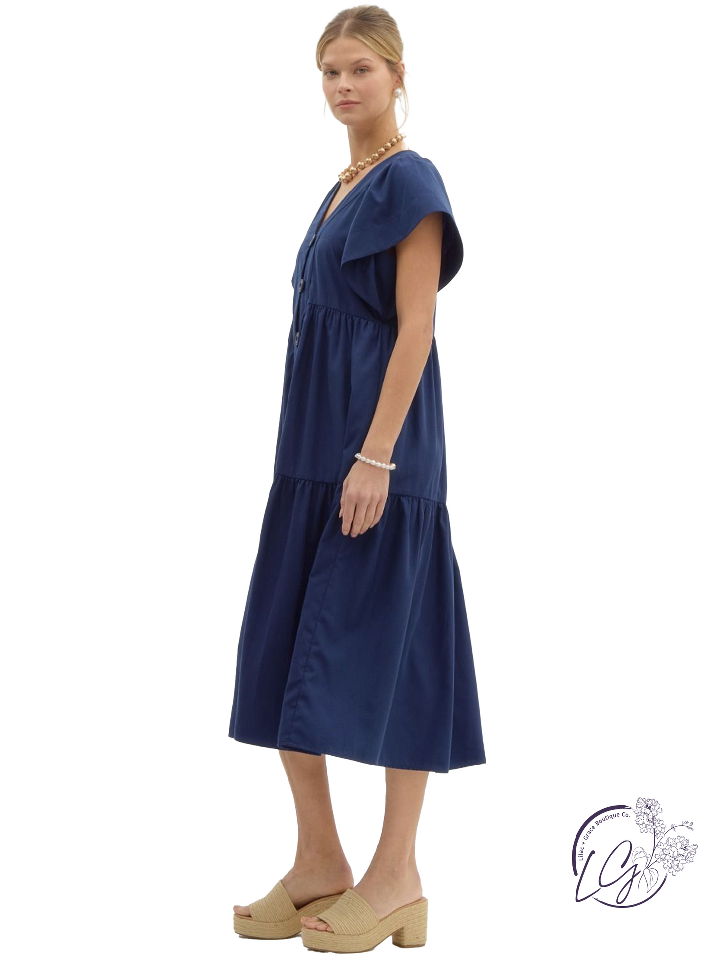 Windswept Midi Dress