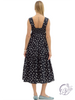Dotspell Tiered Midi Dress