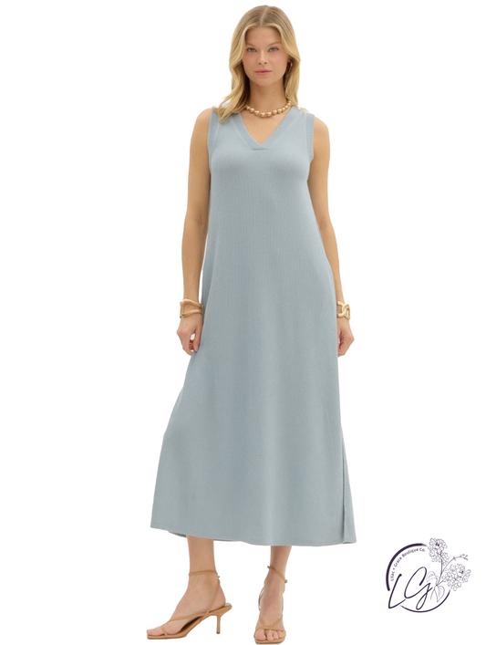 Slitted Sunset Midi Dress