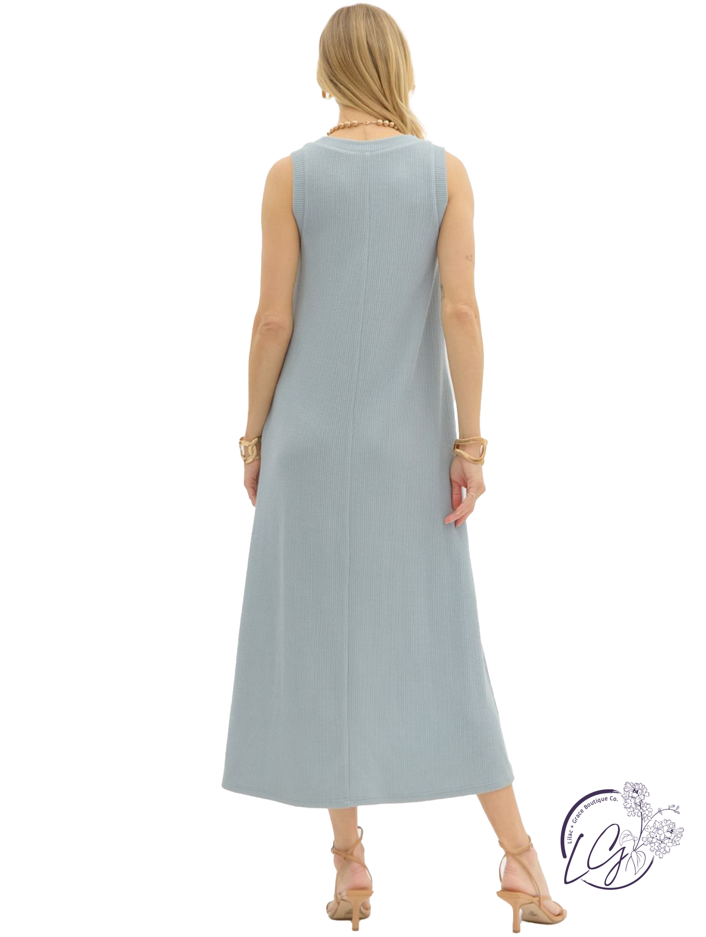 Slitted Sunset Midi Dress