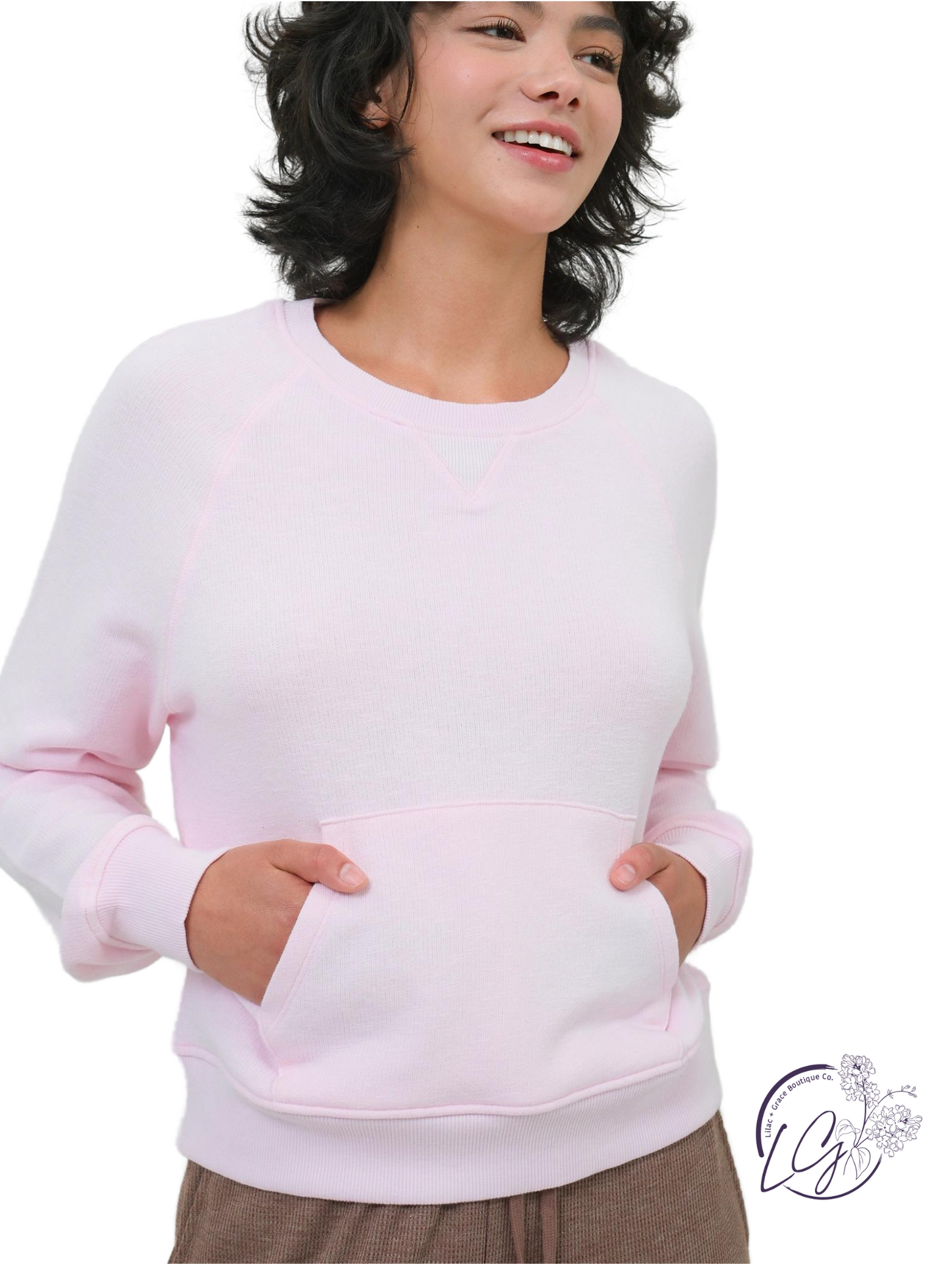 Raglan Sleeve Pocket Sweetshirt