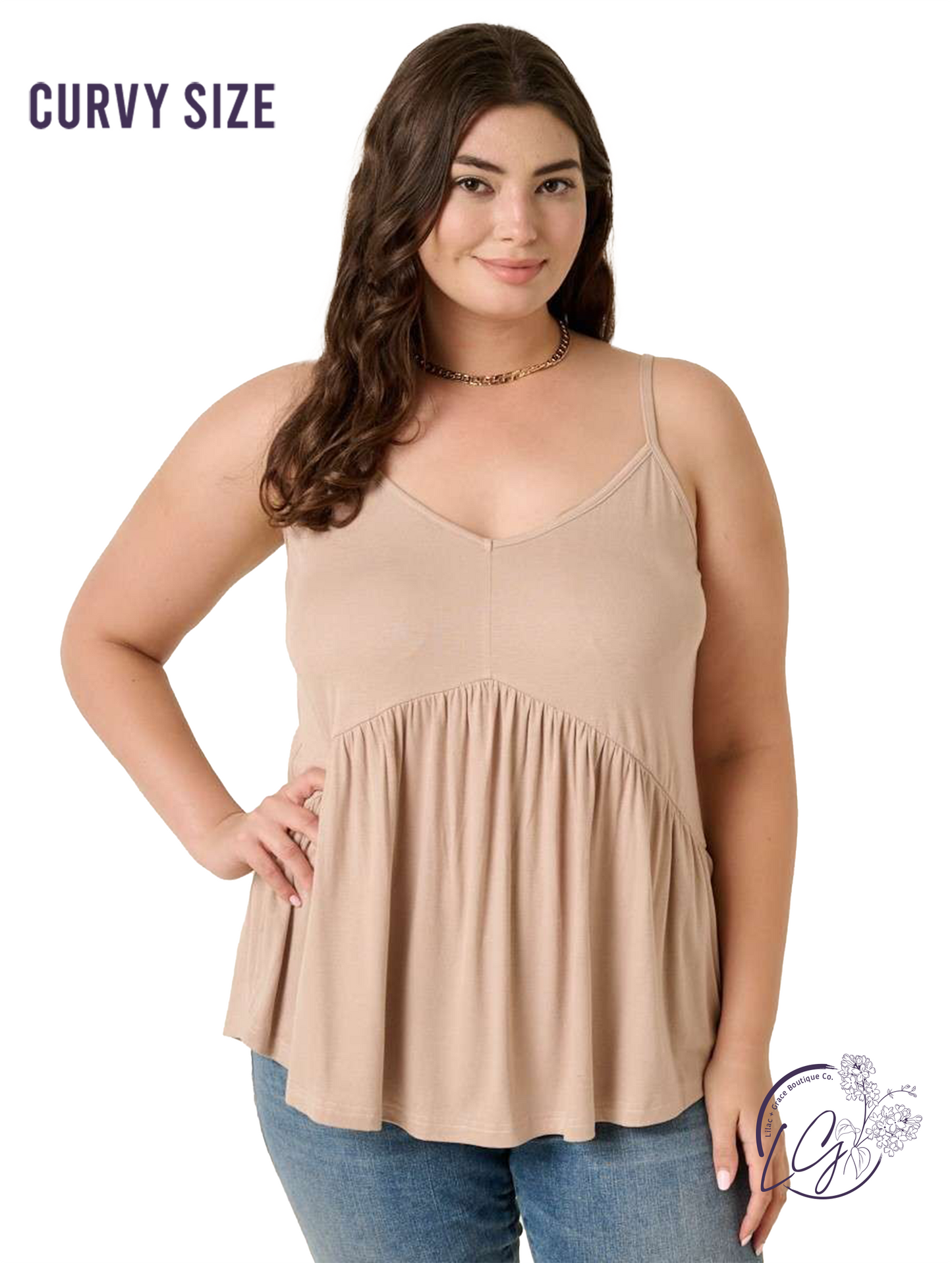 Curvy Time Melts Away Tank Top