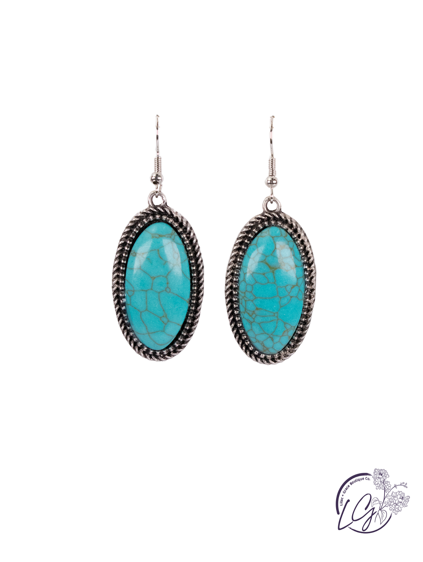 Prairie Stone Oval Earrings