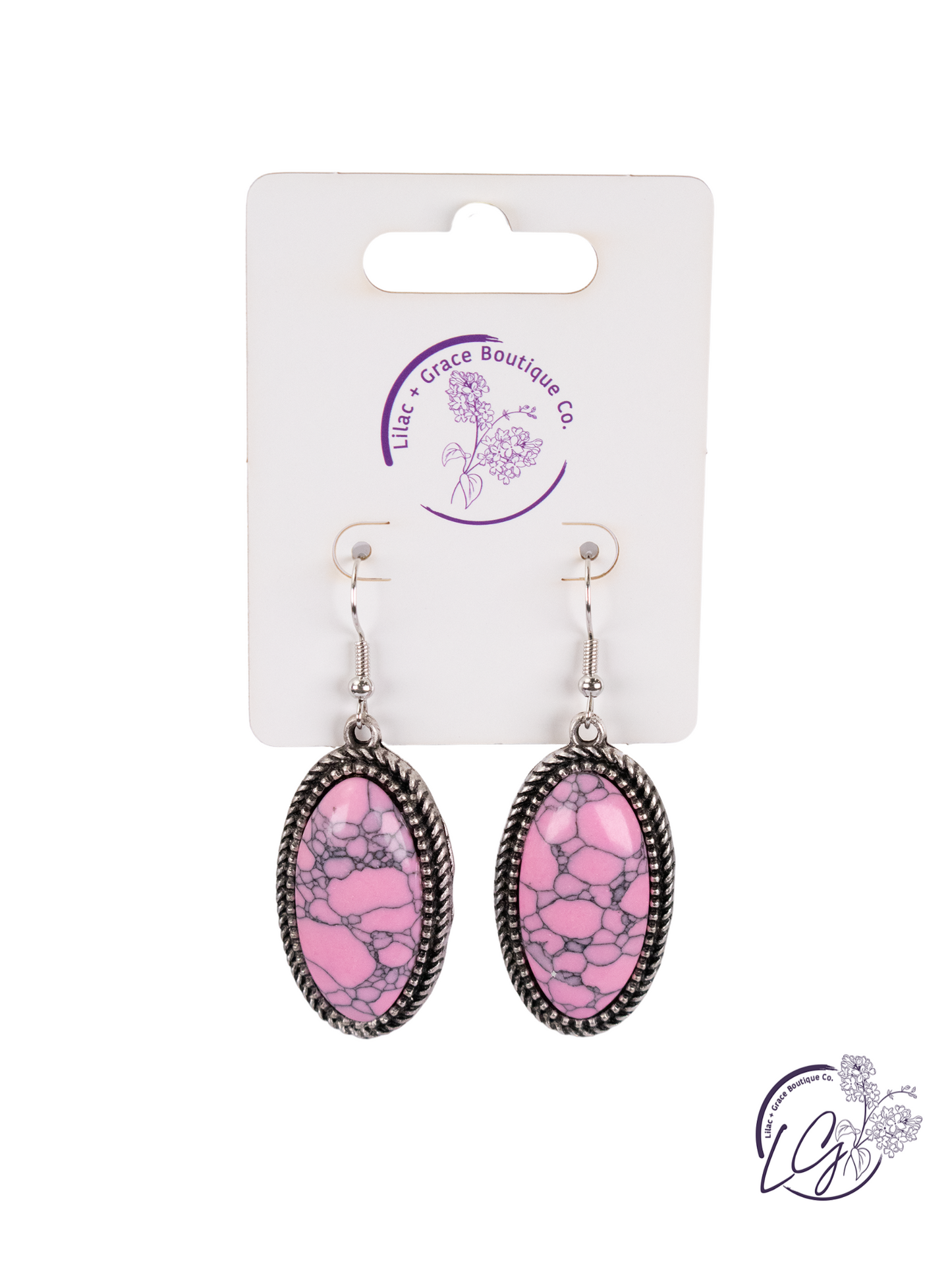 Prairie Stone Oval Earrings