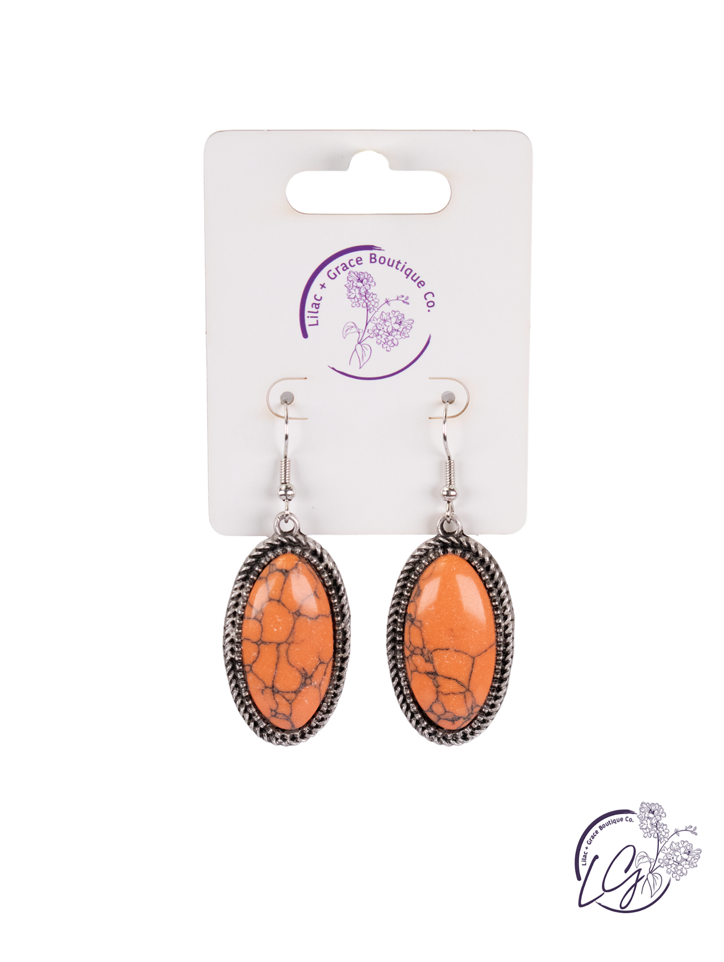 Prairie Stone Oval Earrings