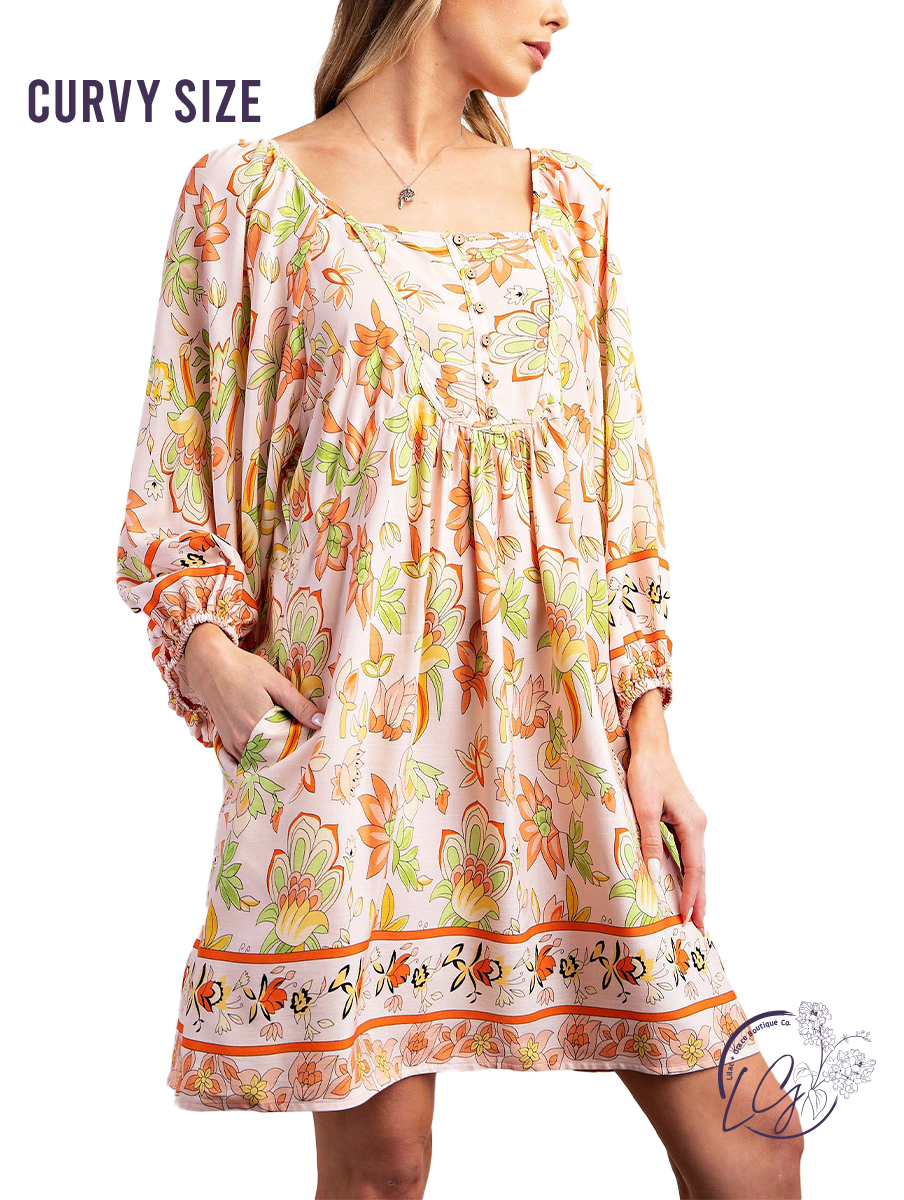 Curvy Radiant Edge Babydoll Dress