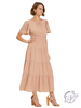 Elegant Ease Tiered Midi Dress