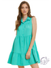 Sunlit Ruffle Flare Button Dress