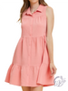 Sunlit Ruffle Flare Button Dress