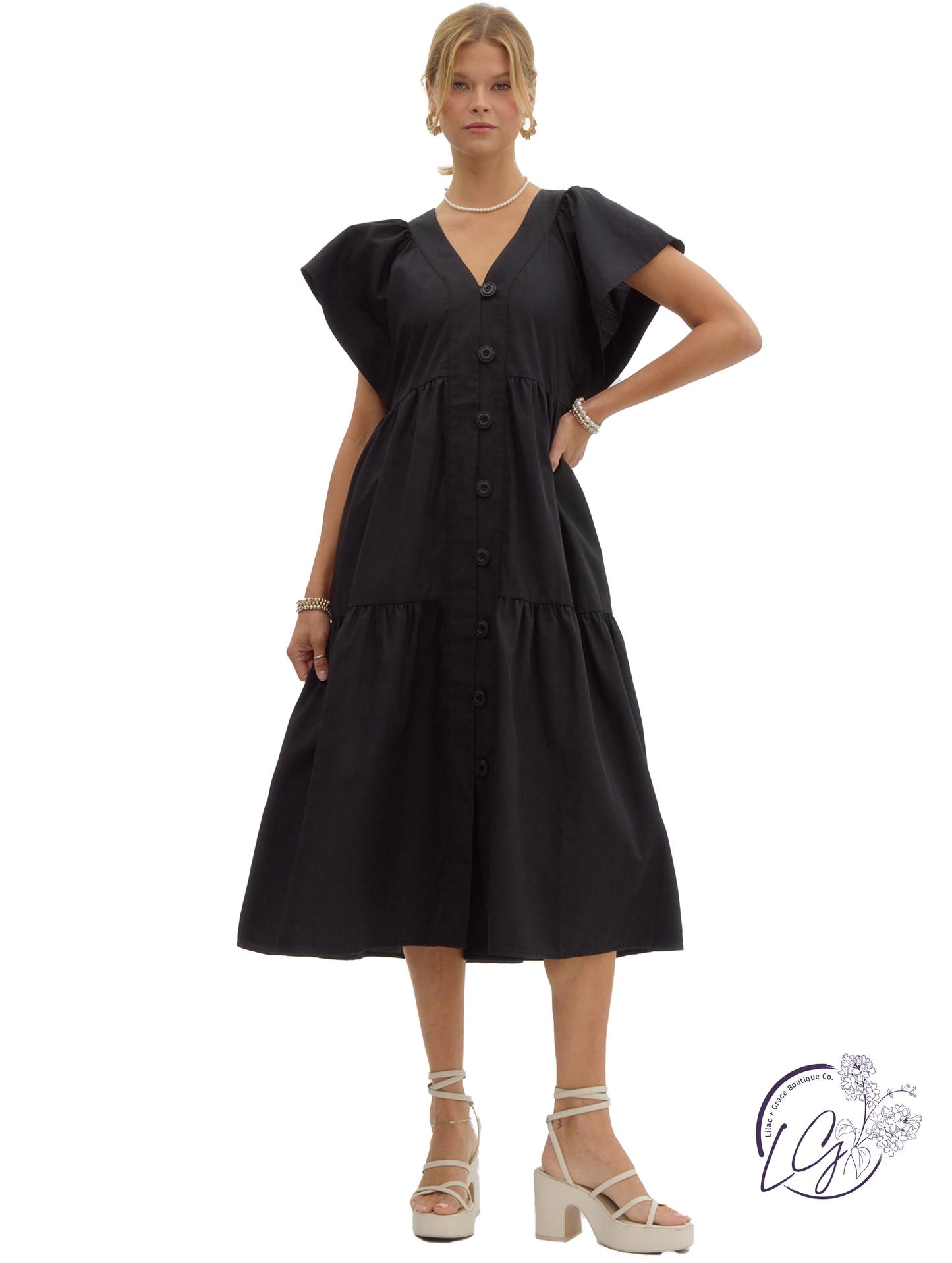 Windswept Midi Dress