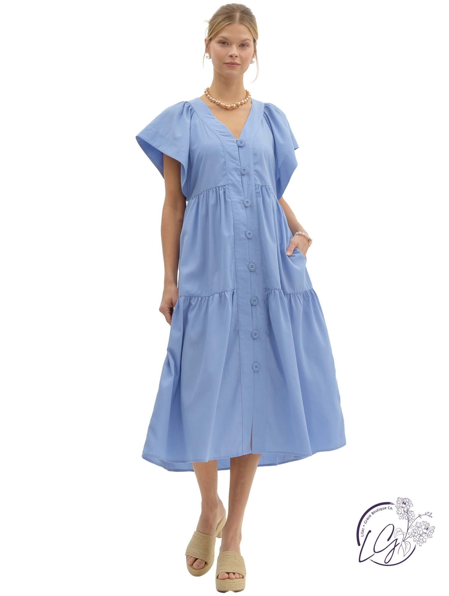 Windswept Midi Dress