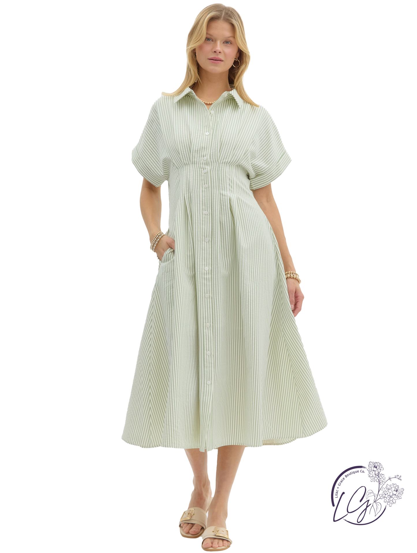 Drift Between Days Midi Dress