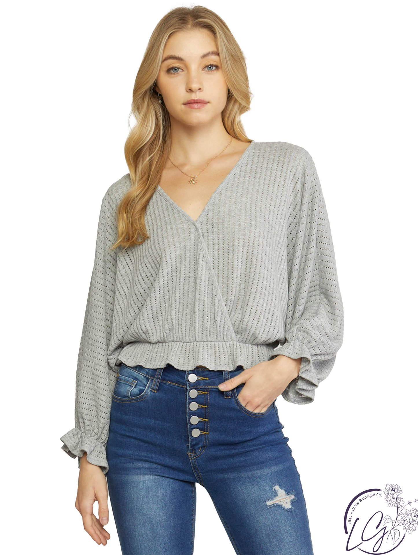 Leave Me Be Cinched Top