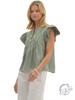 Pulled by Light Flutter Sleeve Top