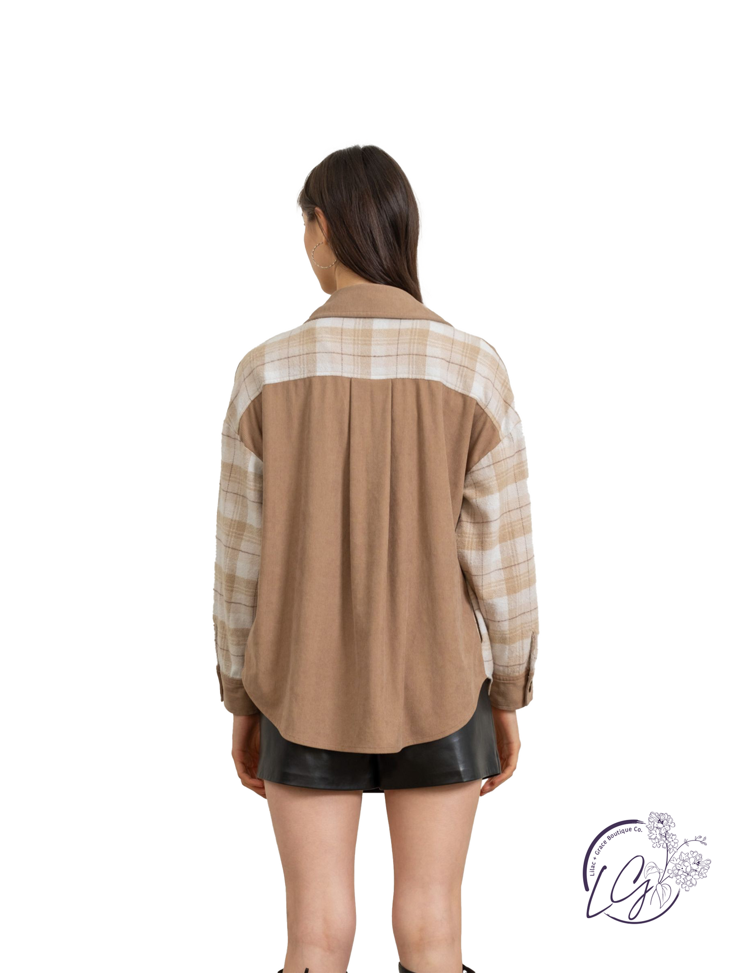 Plaid Patchwork Shacket