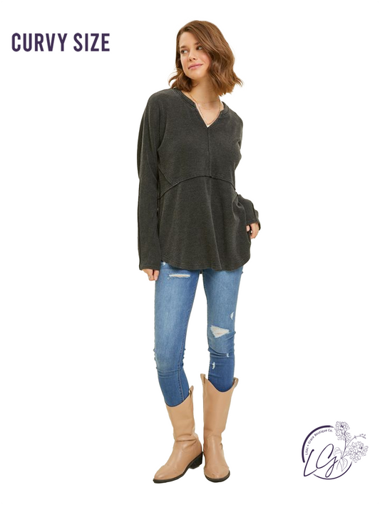 Curvy Relaxed Horizon Long Sleeve