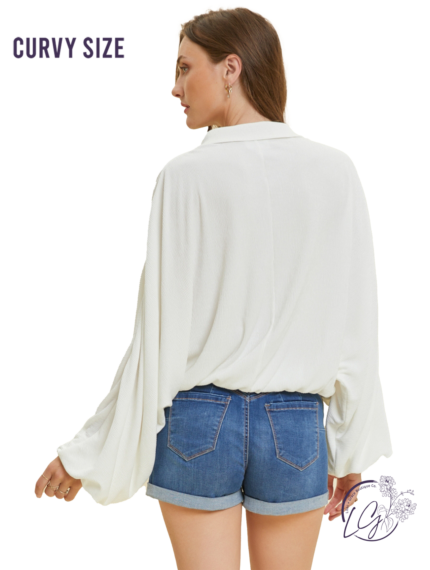 Curvy Drift Away Dolman Pullover