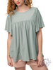 Swiss Dot Dream Knit Babydoll Top
