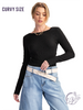 Curvy Sugarloft Knit Fitted Top
