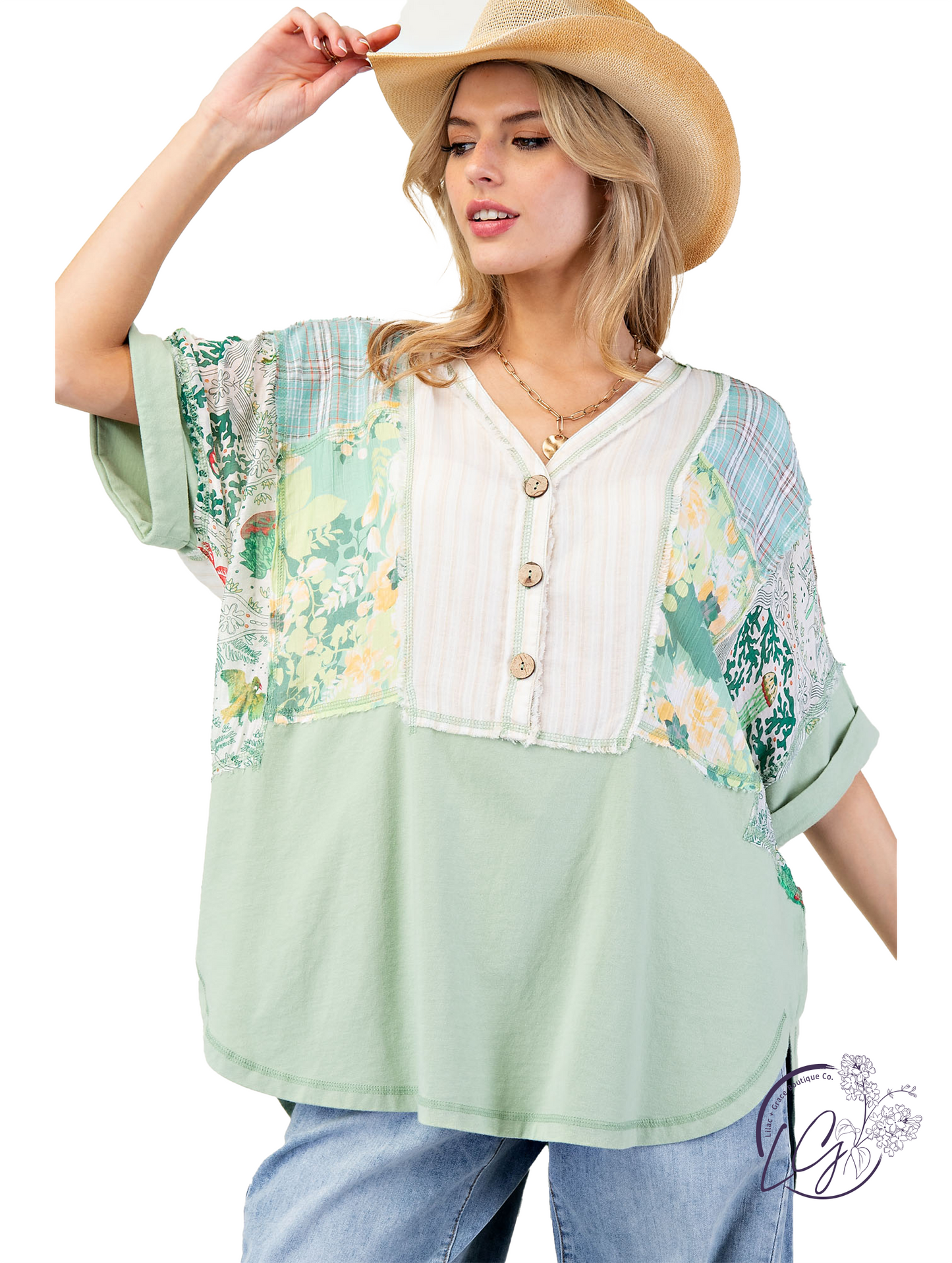 Dayworn Garden Squares Tunic