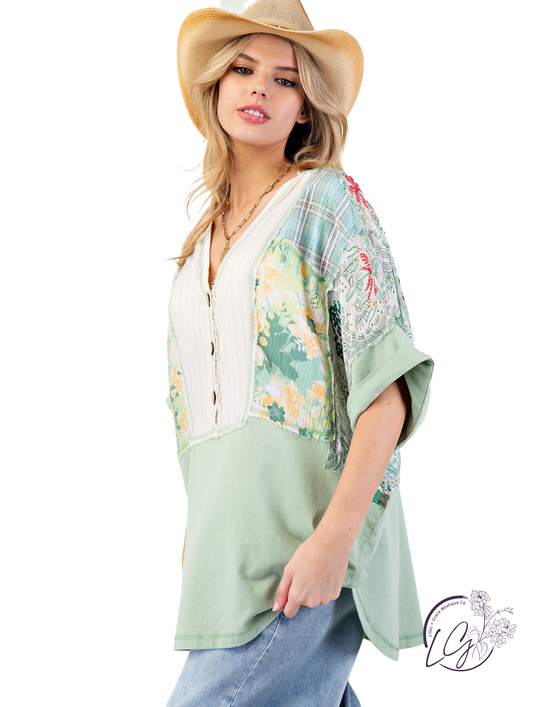 Dayworn Garden Squares Tunic