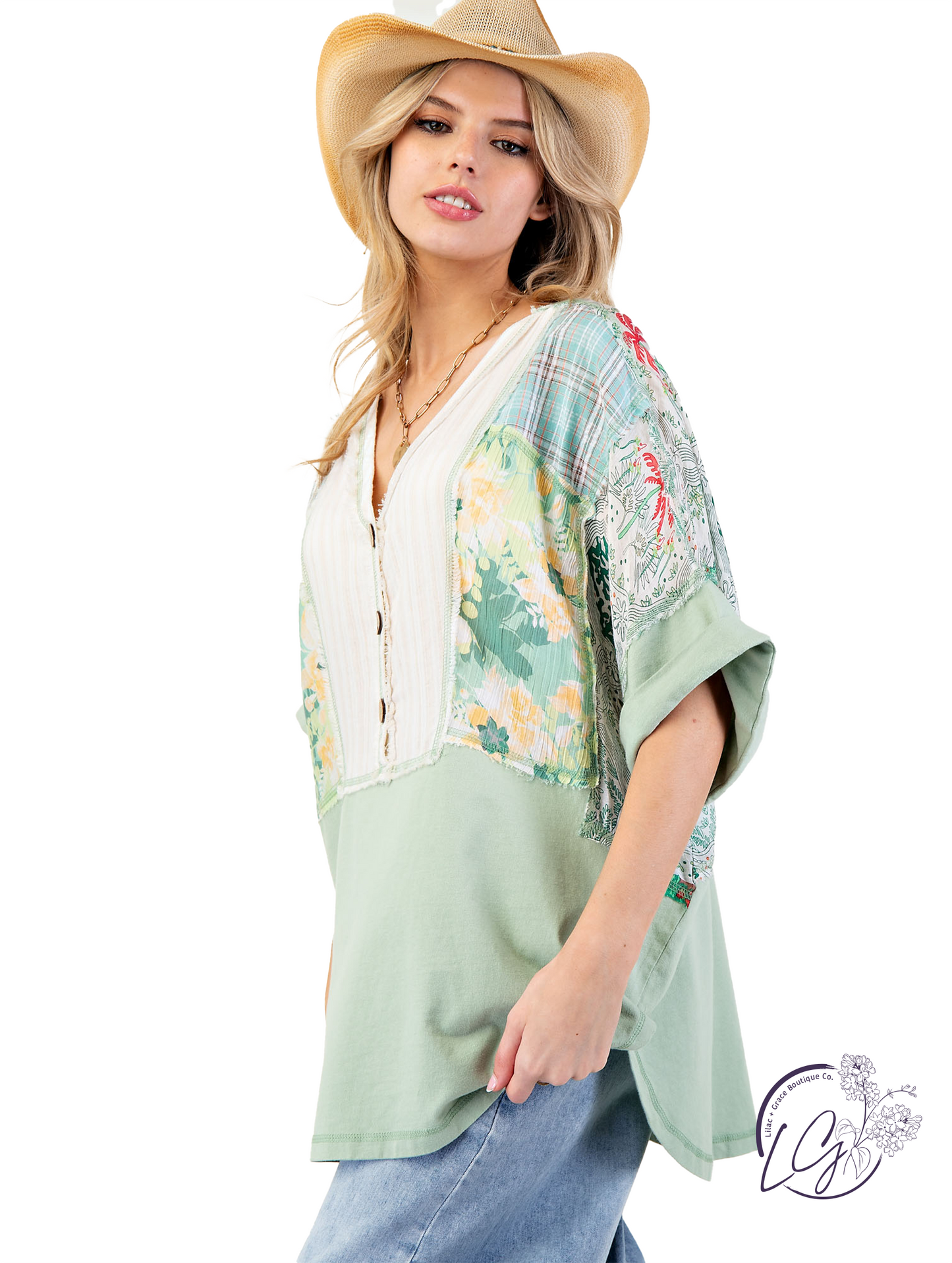 Dayworn Garden Squares Tunic