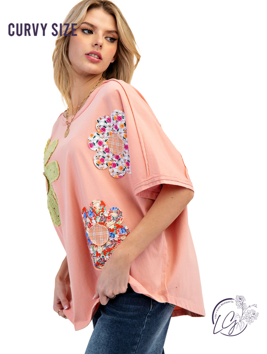 Curvy Sunwashed Meadows Top