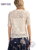 Curvy Flirty Lace Sleeve Top