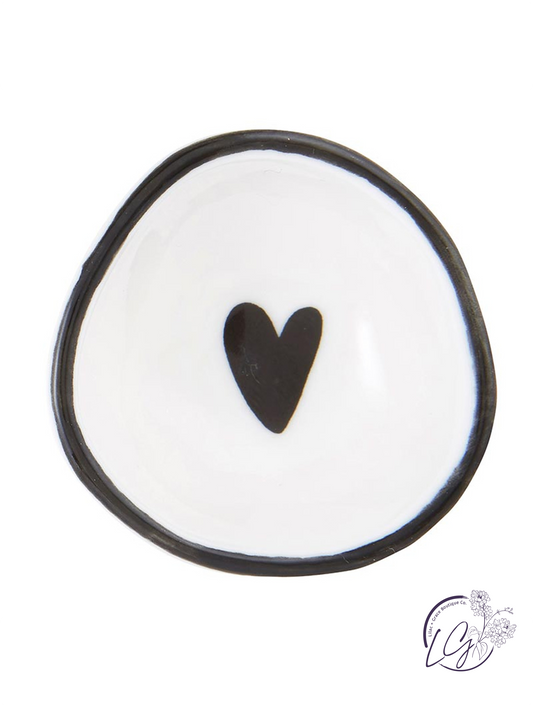 Porcelain Ring Dish - Heart