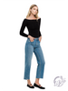 Lucille High-Rise Crop Slim Wide Jeans By Flying Monkey