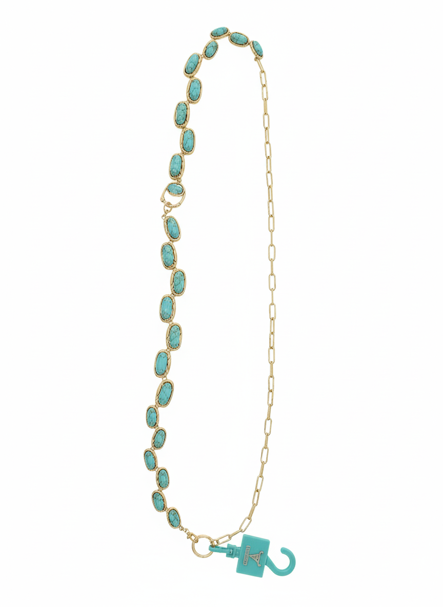 Golden Desert Turquoise Chain Belt