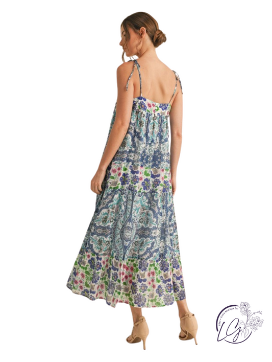 Patchlight Chiffon Midi Dress