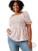 Curvy Lost In Memories Smocked Top