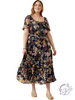 Curvy On Wooden Floors Midi Dress
