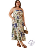 Curvy Falling Leaves Tank Dress