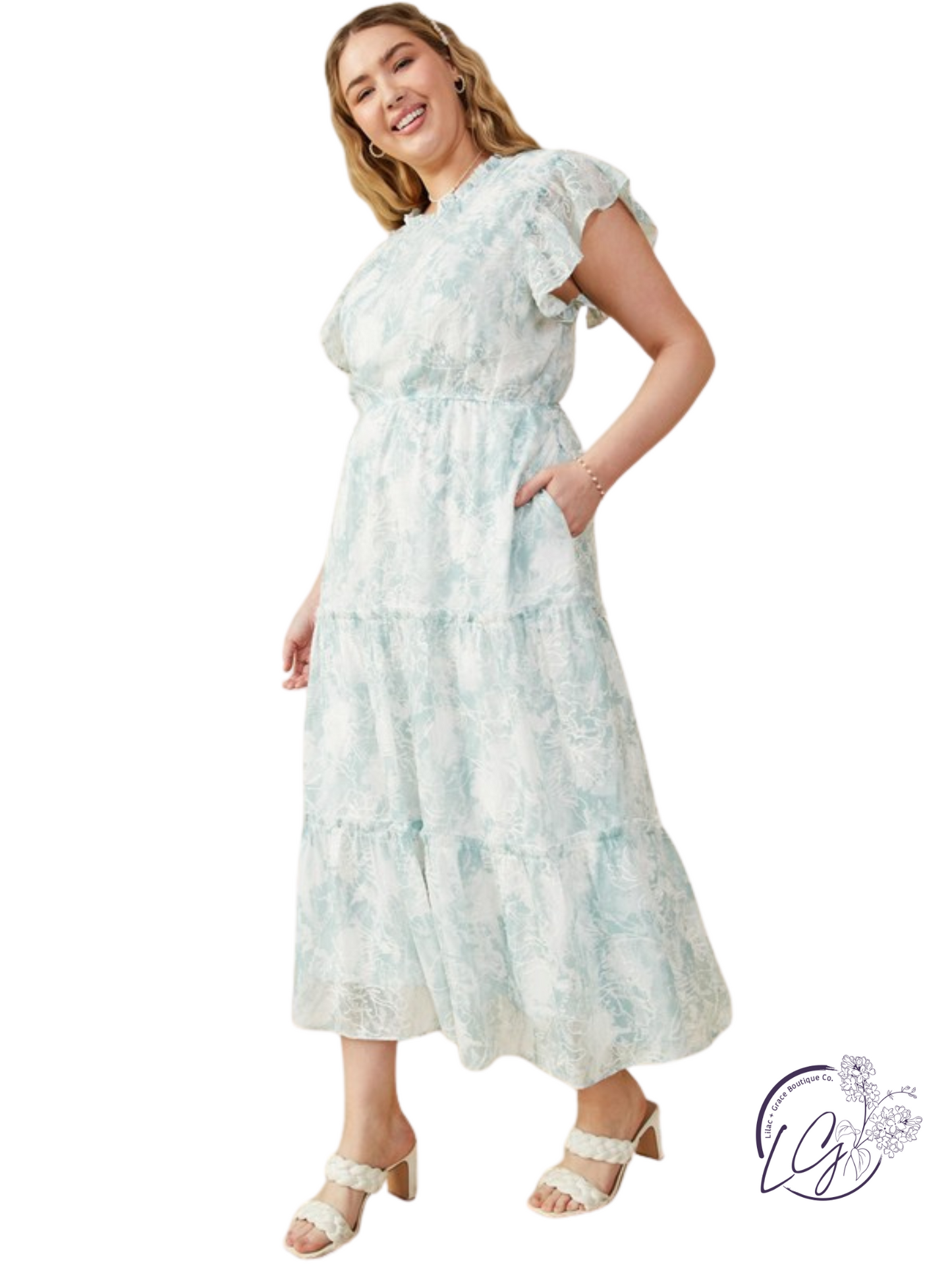 Curvy Wildrose Embroidered Tank Dress