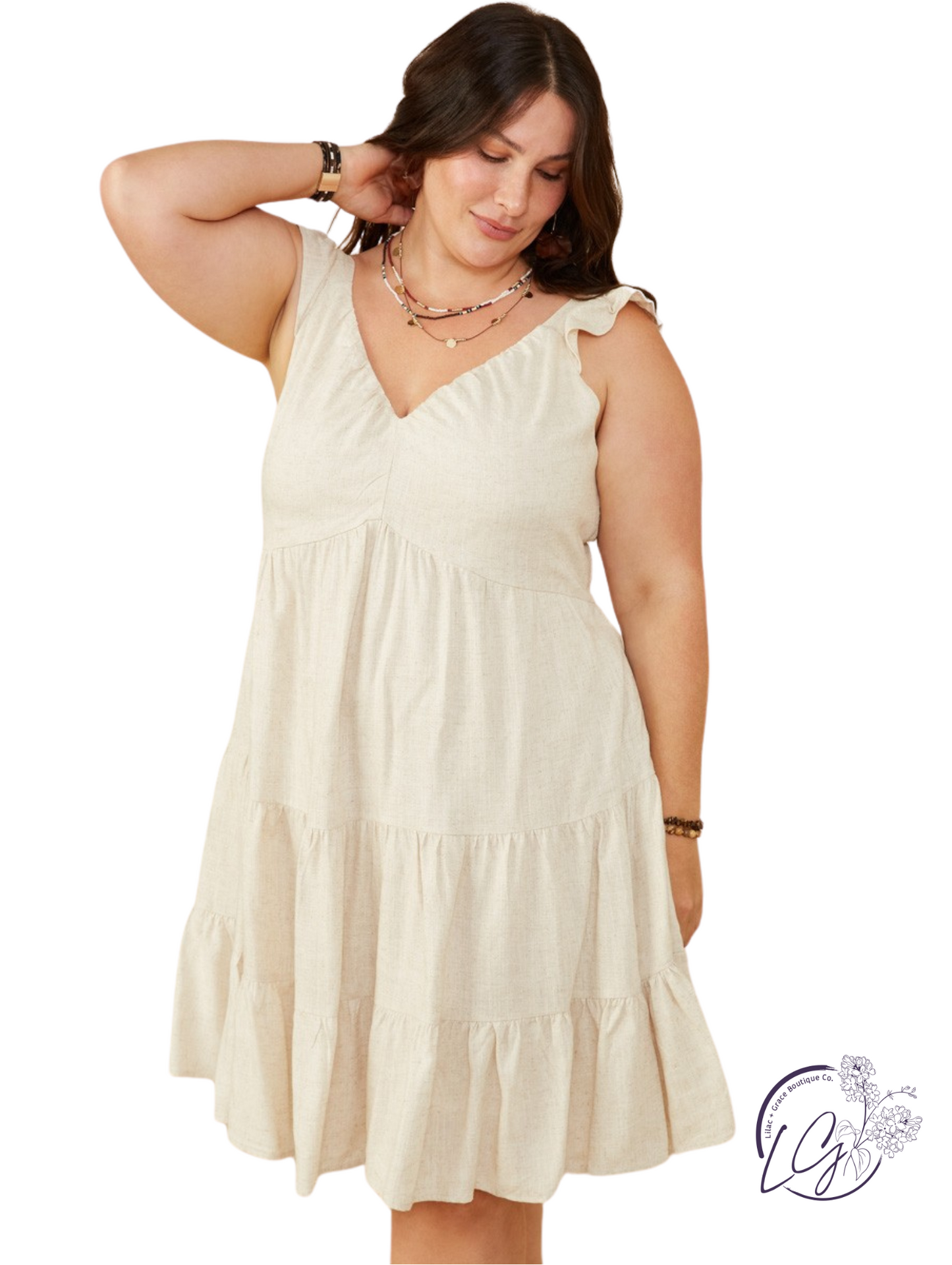Curvy Seastone Tank Dress