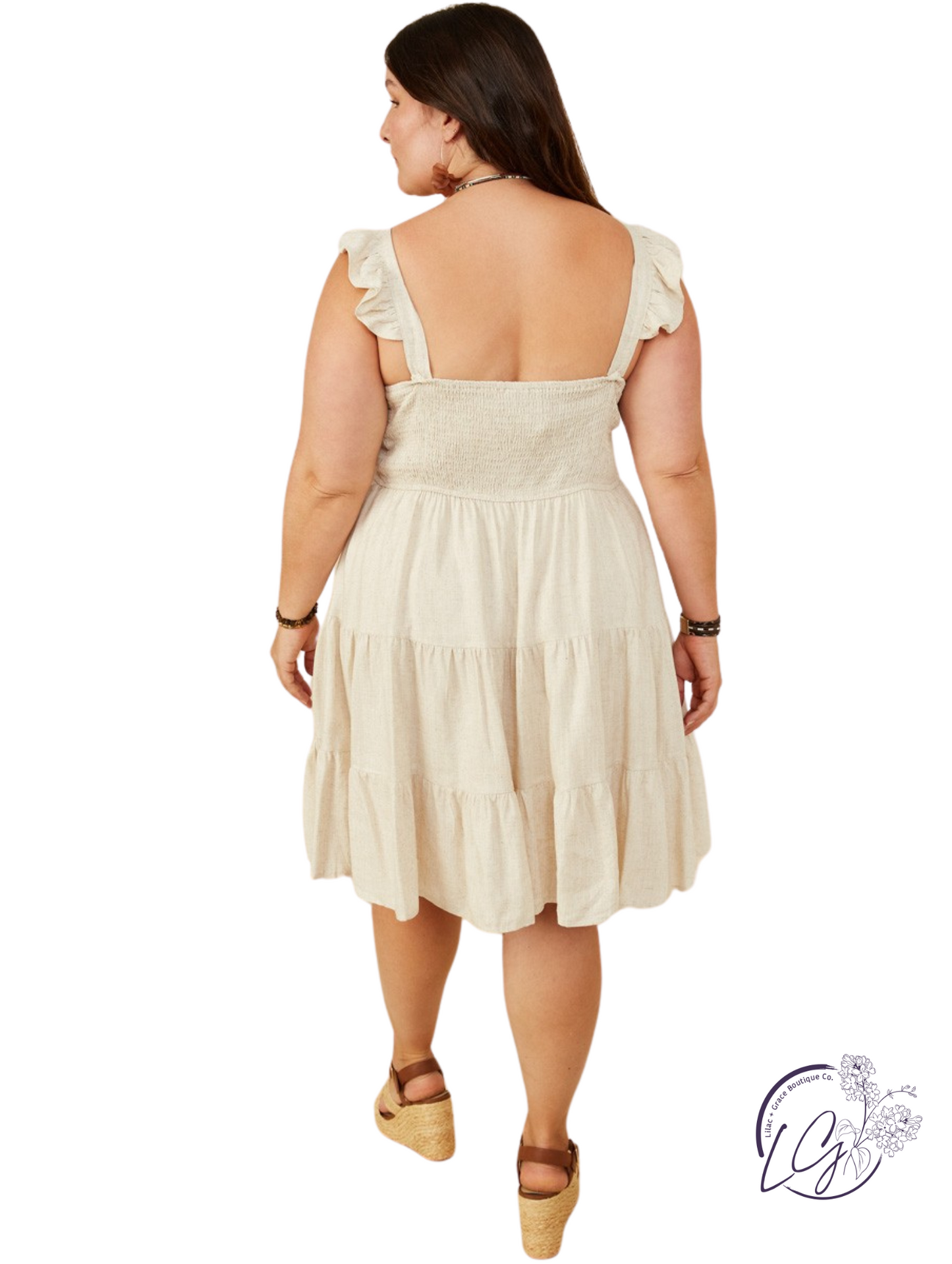 Curvy Seastone Tank Dress